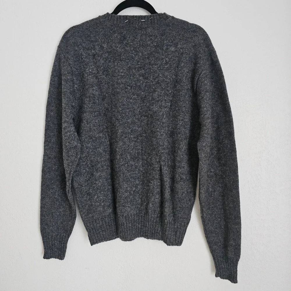 Amana Men's Grey Wool‎ Blend Duck Embroidered Fair Isle Vintage Sweater L USA